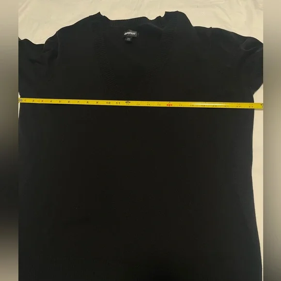AVENUE Plus Women’s Classic Black V-Neck Long Sleeves Top Sweater Size 18 / 20 - Picture 9 of 12